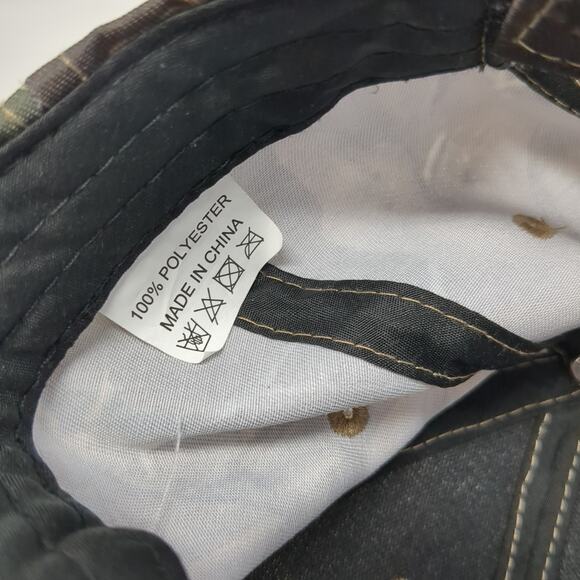 Komatsu U.S. Flag Strapback Baseball Cap Multicolor One Size Adjustable Camo - Picture 9 of 9